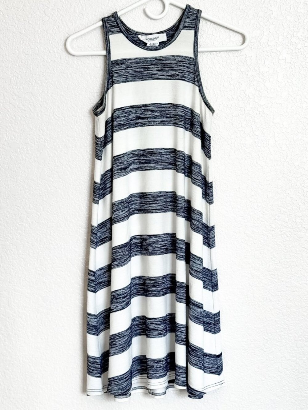 Workshop Republic Clothing Striped Tank Dress Women's Small Navy White Casual
